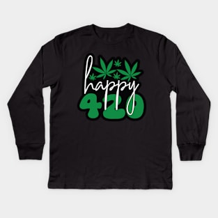 Happy 420 Kids Long Sleeve T-Shirt